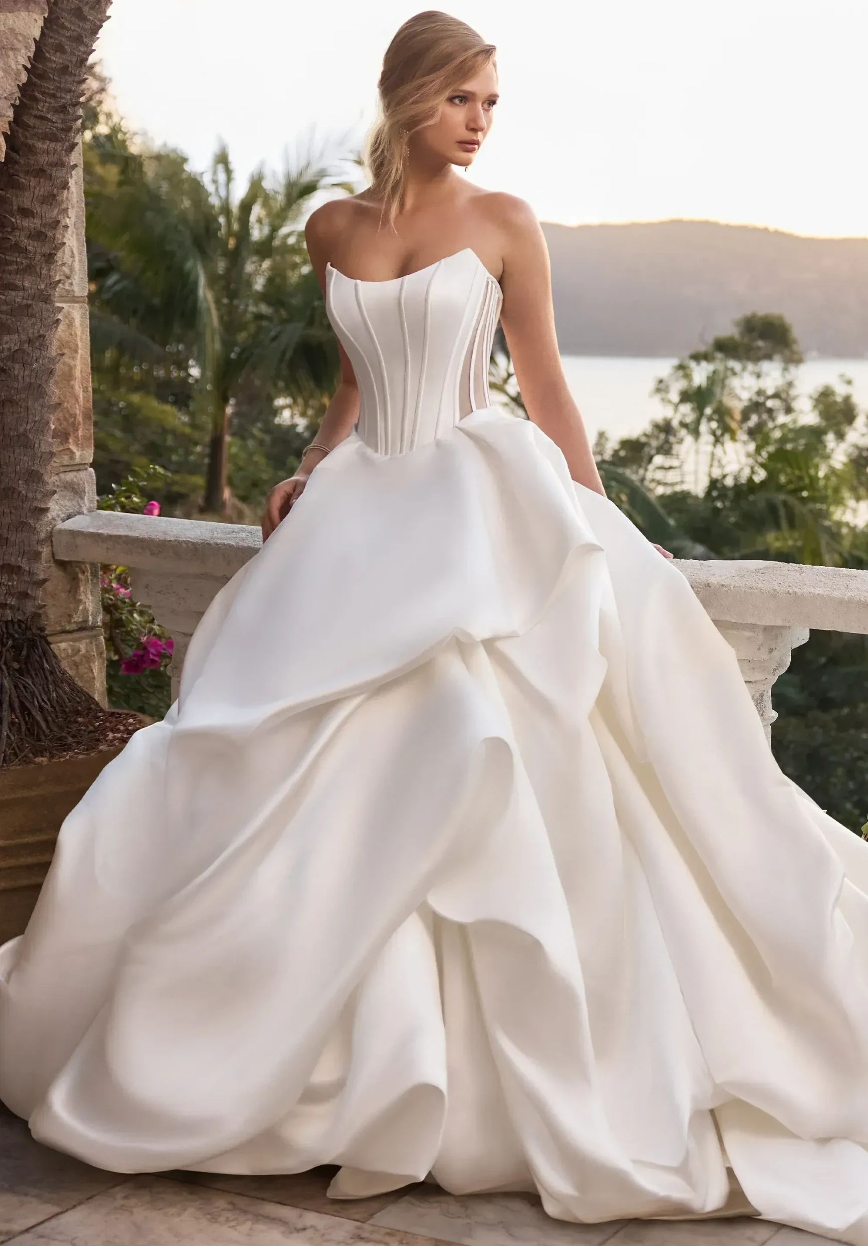 Model wearing a bridal gown