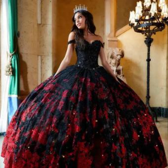 Princesa by Ariana Vara #PR12275 #0 Black/Red thumbnail