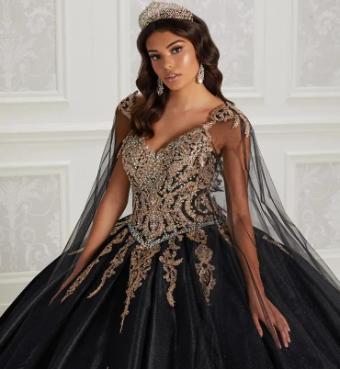 Princesa by Ariana Vara #PR22141 CAPE #3 Black/Gold thumbnail