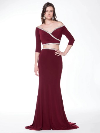 Colors Dress #1728 #0 Black Burgundy thumbnail