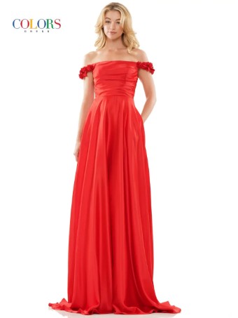 Colors Dress #2861 #0 Black Red Fuchsia Light Blue thumbnail