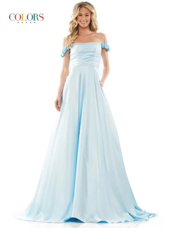 Colors Dress #2861 #1 Black Red Fuchsia Light Blue thumbnail