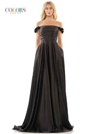 Colors Dress #2861 #3 Black Red Fuchsia Light Blue thumbnail