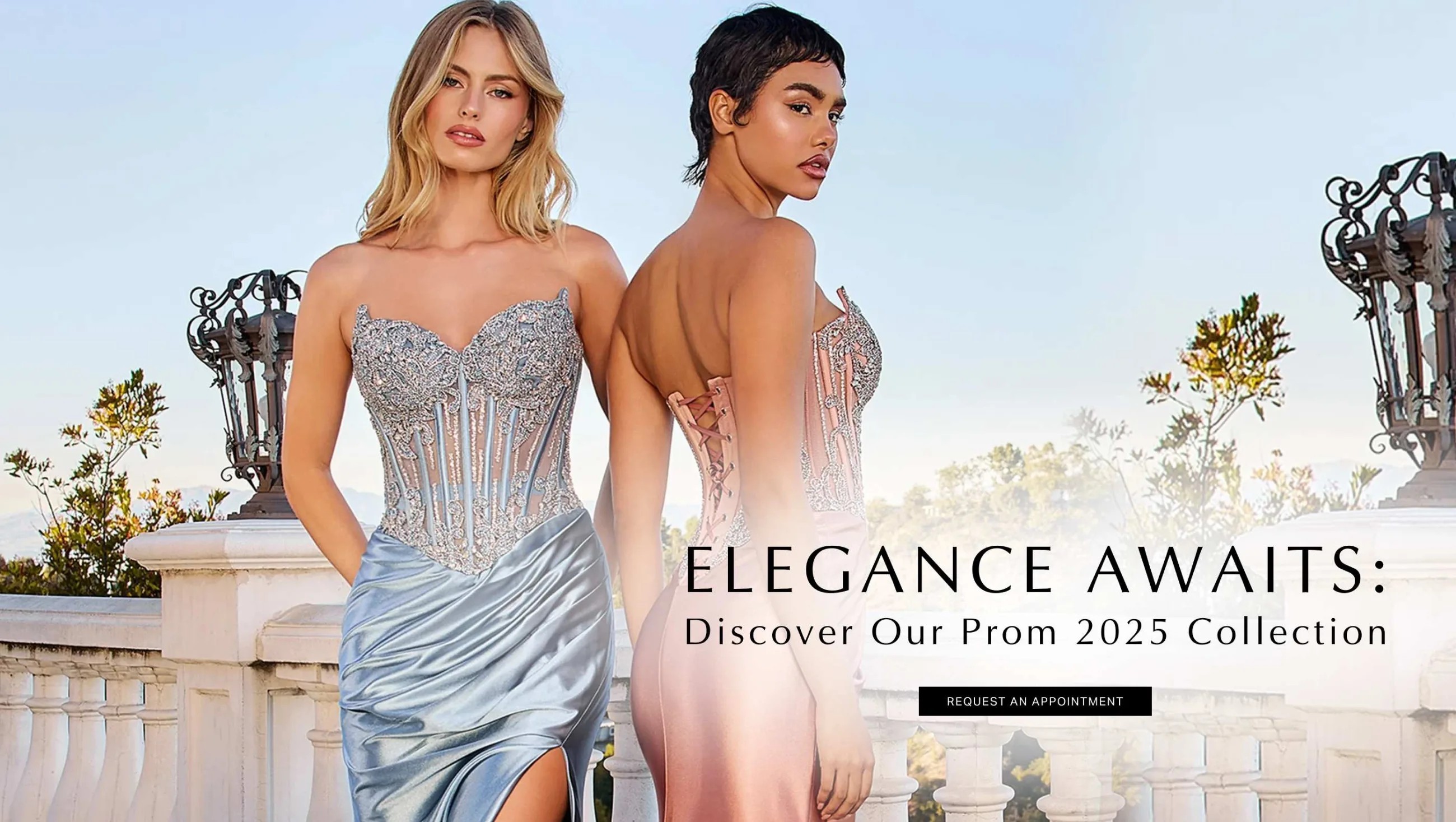 Prom 2025 collection banner at Martha Bridal Desktop