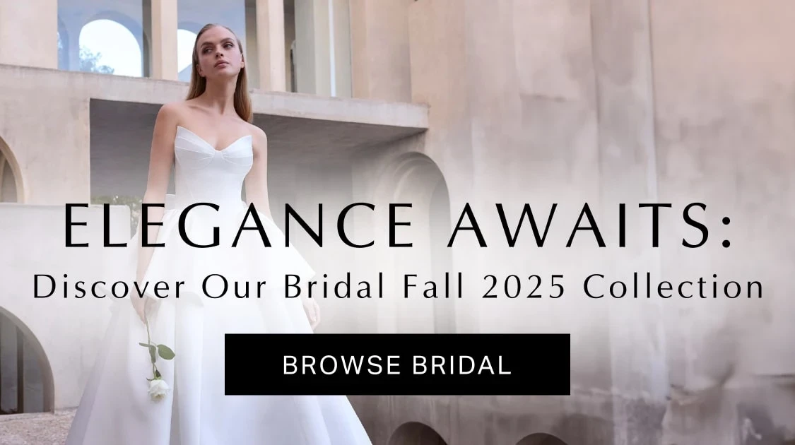 Model wearing Morilee 2900 bridal gown, mobile banner